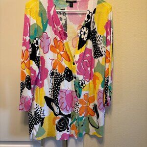 Women's Multi-Color Cardigan - Size XL